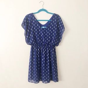 Royal Blue and Gold Dress